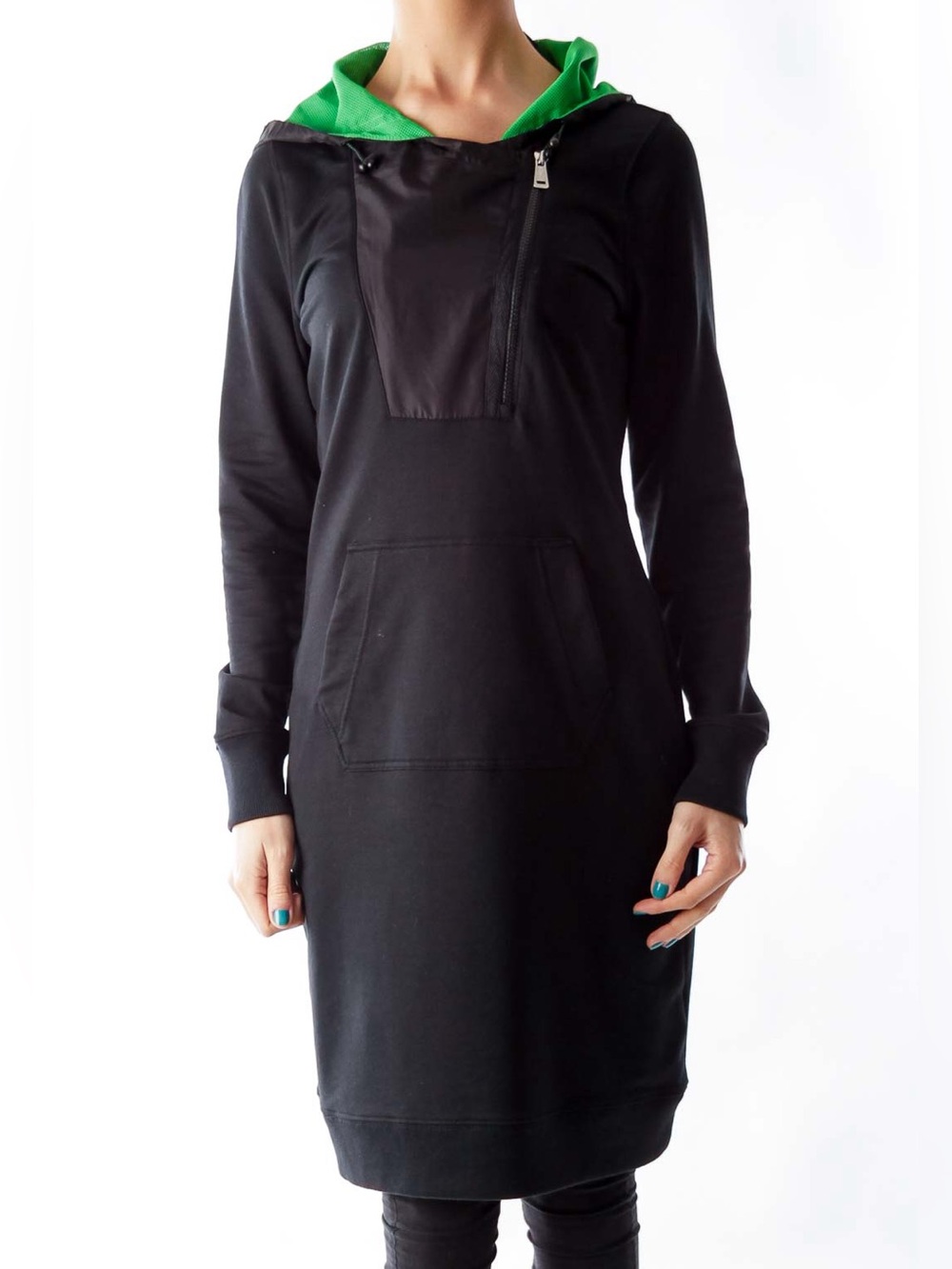 Lauren Ralph Lauren active athleiure sporty long sleeve dress with hoodie large